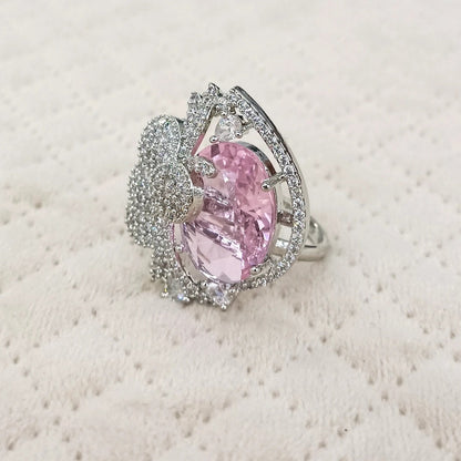 Crystal Halo Ring