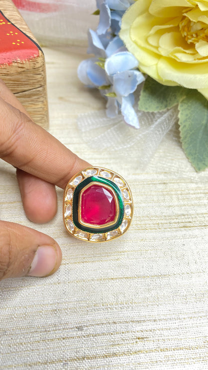 Mughal kundan ring