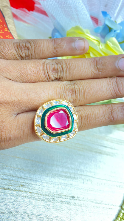 Mughal kundan ring