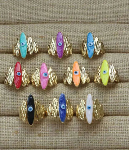 Designer evil eye ring