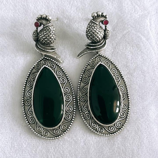 Bird Oxidised earrings