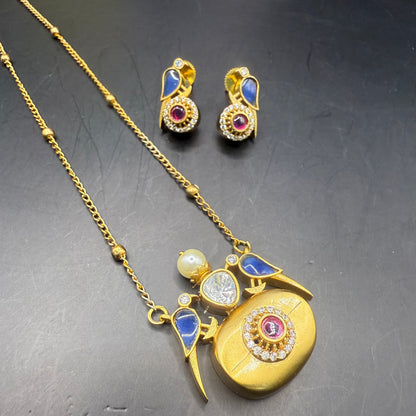 Royal bluebird Good necklace❤️