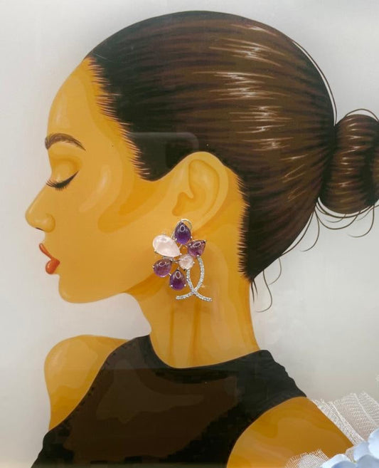 Diana’s leaf stone earrings ❤️