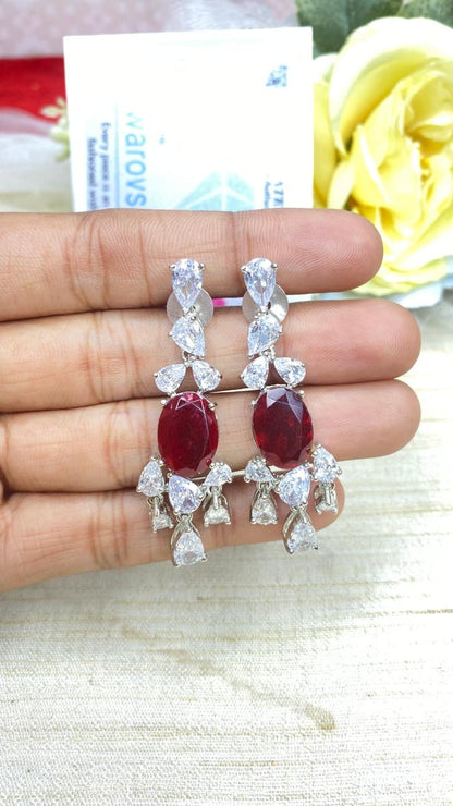 Sasha Swaroski Doublet Earrings -trendy sparkle for everyday glam