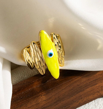 Designer evil eye ring