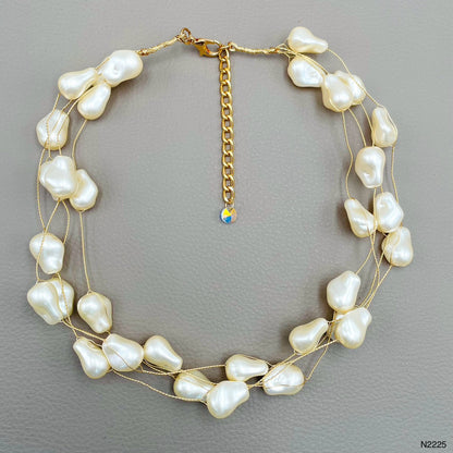 Baroque pearl String Necklace