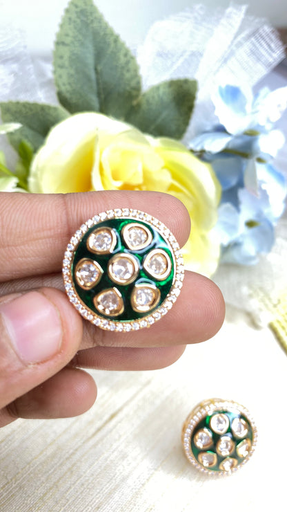 Kundan studs