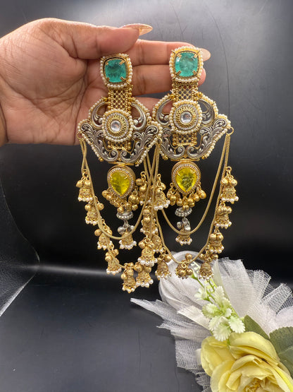 Noor Dual Tone Earrings
