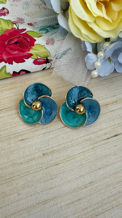 Enamel Flower Earrings