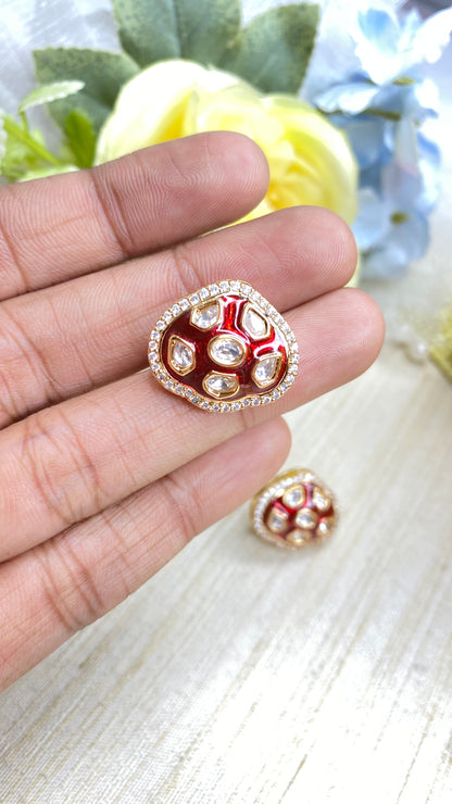 Kundan studs