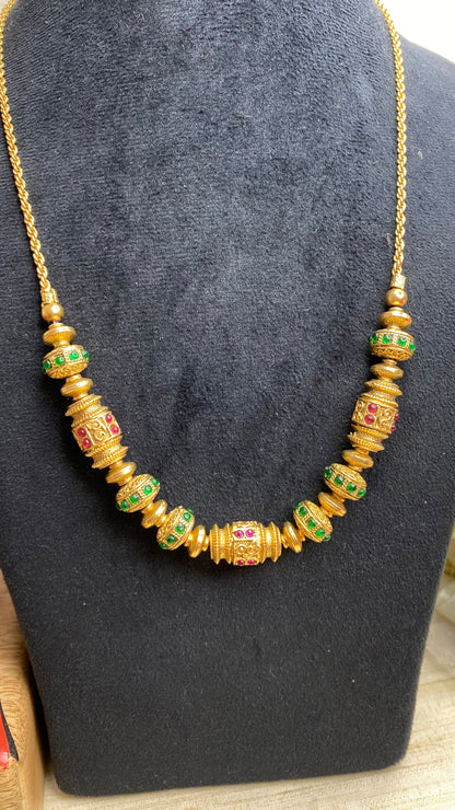 Matte antique necklace