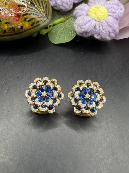 Hazoorilal inspired floral studs