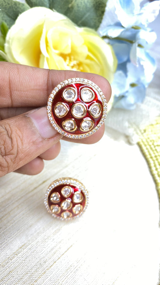 Round Kundan studs⭐️