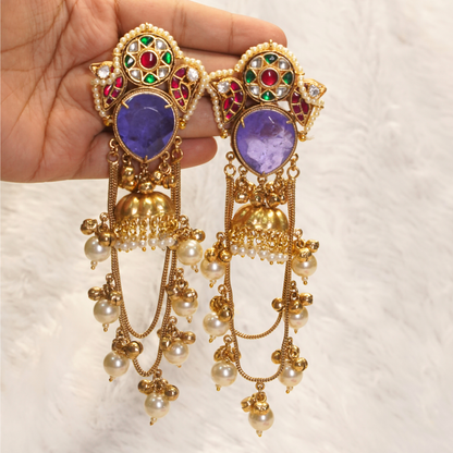 Chandrika long handmade jhumki