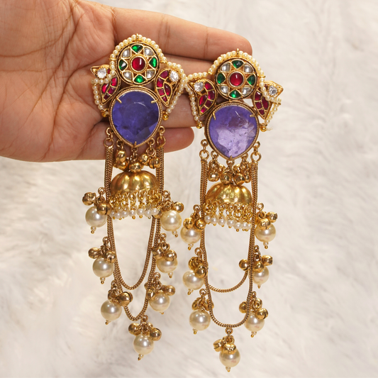 Chandrika long handmade jhumki