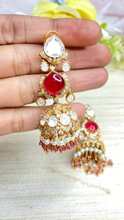 Beautiful kundan jhumki