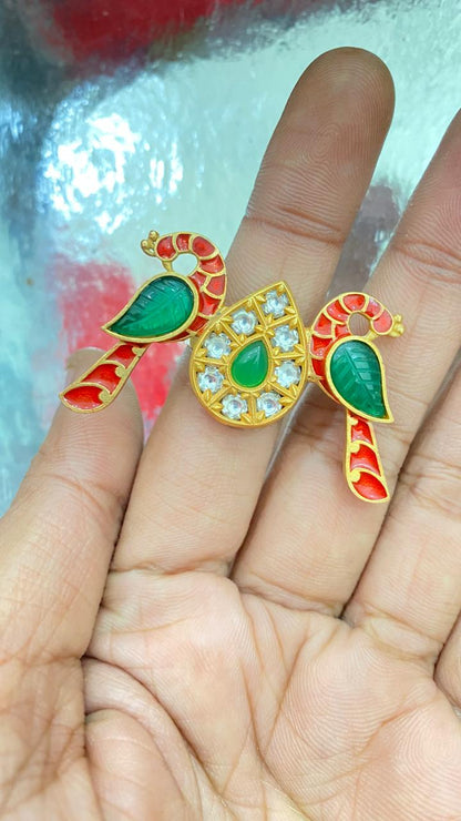 Amrapali-inspired peacock ring