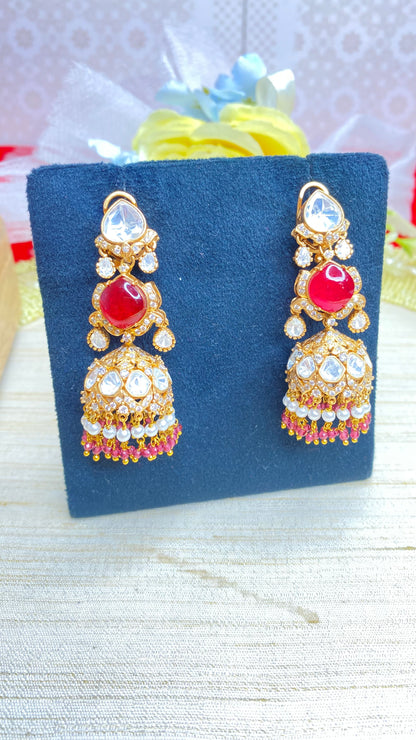 Beautiful kundan jhumki