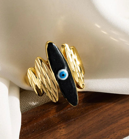 Designer evil eye ring