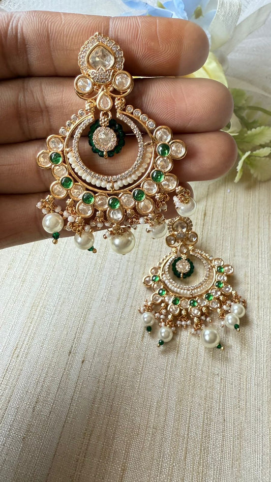 Pearl Kundan Earrings