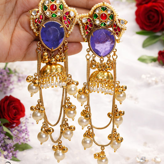 Chandrika long handmade jhumki