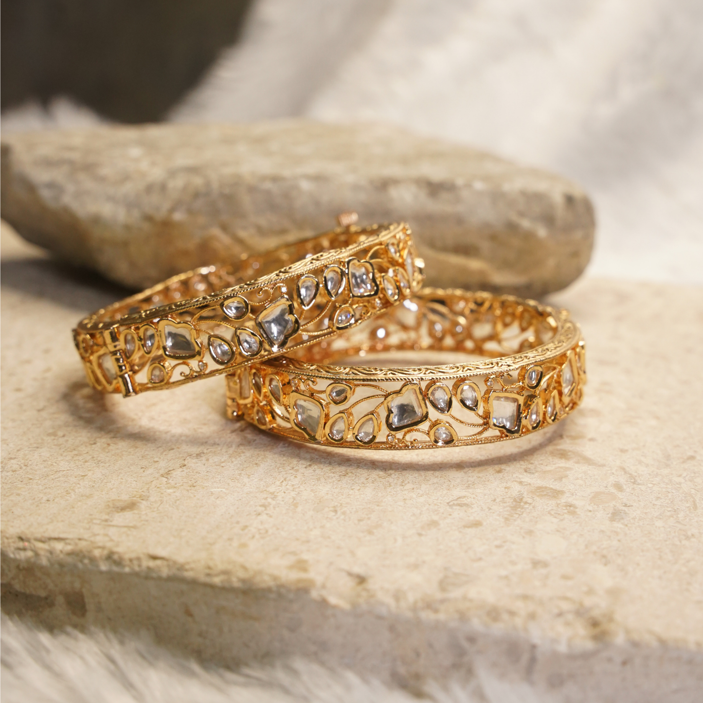 Royal Polki Bangles openable
