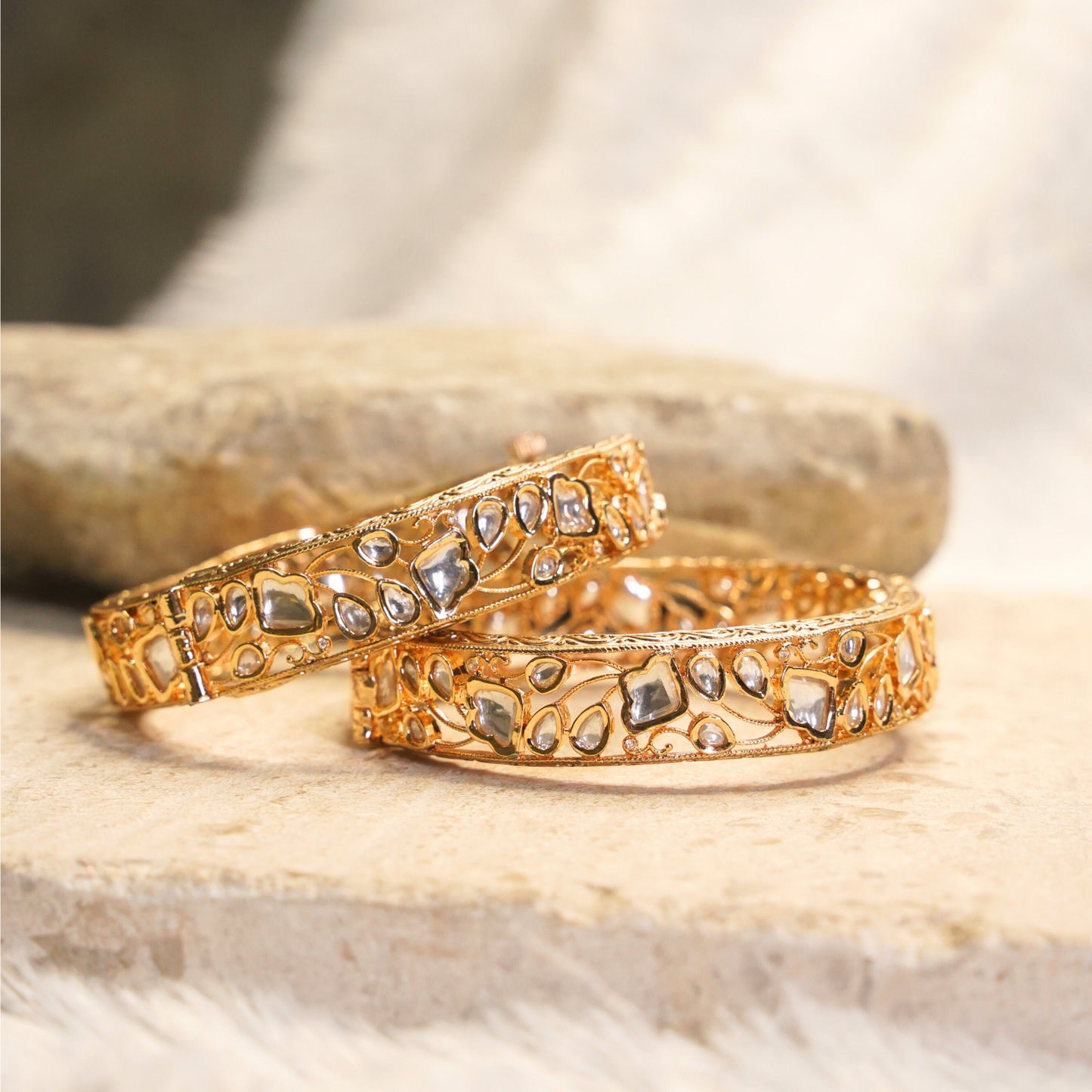 Royal Polki Bangles openable