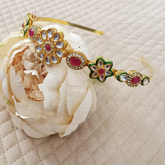 Floral Kundan Hairband