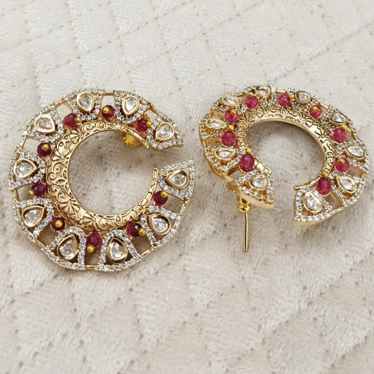 Ruby Crescents Earrings