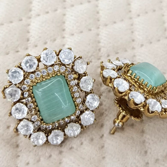 Mint Gleam Studs Earrings⭐️