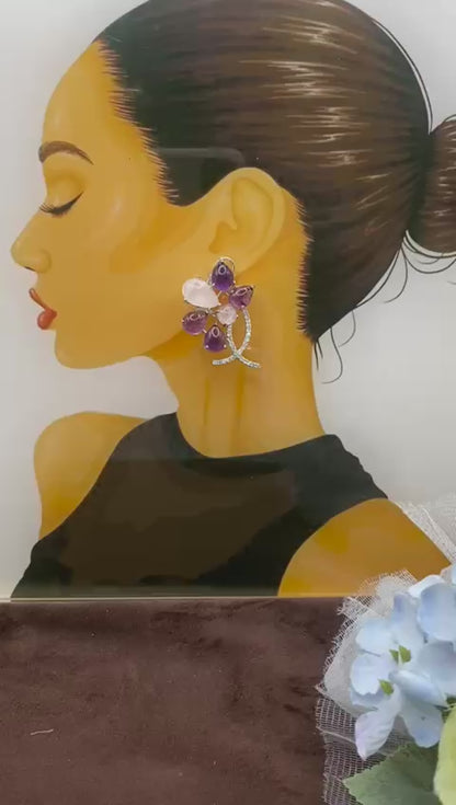 Diana’s leaf stone earrings ❤️