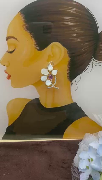 Diana’s leaf stone earrings ❤️