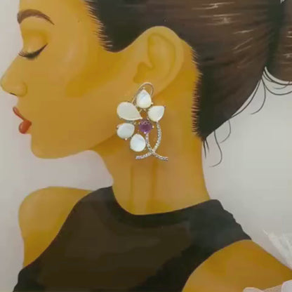 Diana’s leaf stone earrings ❤️
