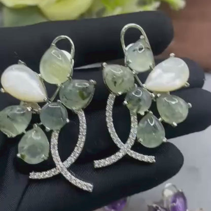 Diana’s leaf stone earrings ❤️