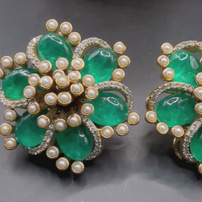 Nita’s Statement Emerald studs❤️