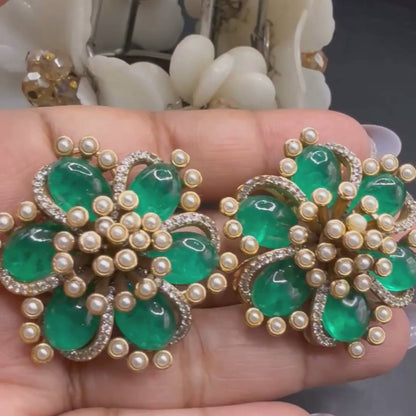 Nita’s Statement Emerald studs❤️